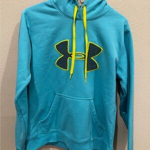 Under Armour Teal Hoodie with Yellow Details